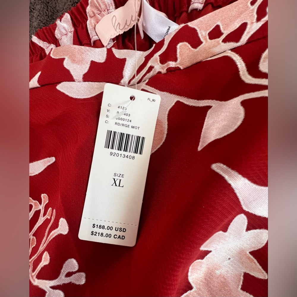 Anthropologie x Hutch Red & Cream Floral Tiered Maxi Skirt. Women’s Size XL. NWT - Picture 3 of 7